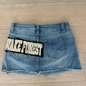 Wake Forest denim mini skirt